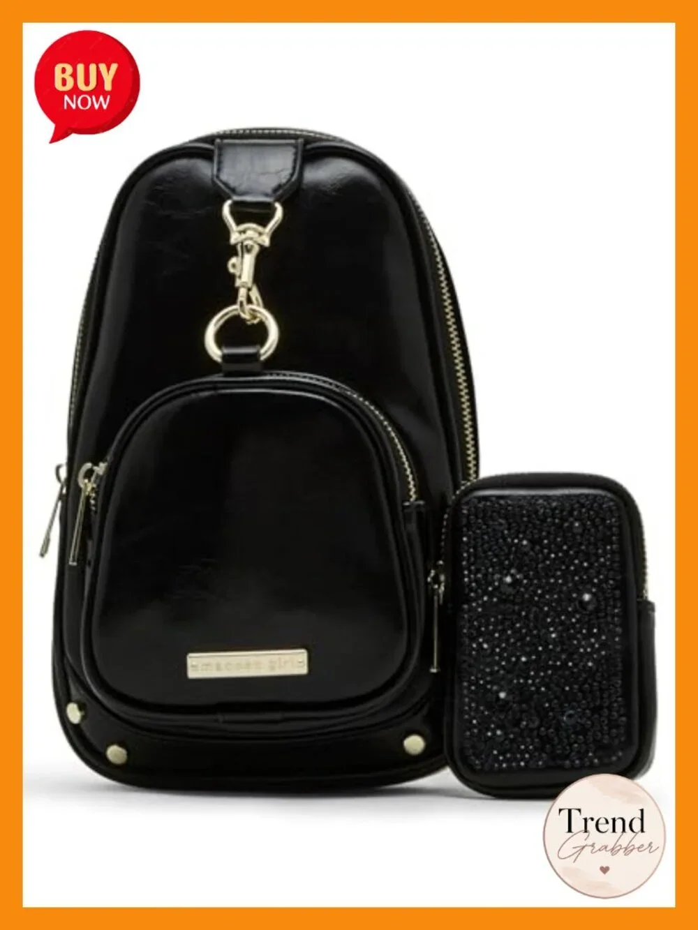 Madden Girl Waverly Sling Bag Adjustable Strap PU Recycled